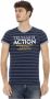 Trussardi Casual T-shirt met korte mouwen en frontprint Blue Heren - Thumbnail 1
