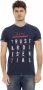 Trussardi Blauw T-shirt met korte mouwen en frontprint Blue Heren - Thumbnail 1