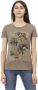 Trussardi Bruine Katoenen T-shirt met Korte Mouwen en Voorkant Print Brown Dames - Thumbnail 1