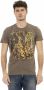Trussardi Elegant bruin T-shirt met Frontprint Brown Heren - Thumbnail 1