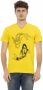 Trussardi Gele V-Hals T-Shirt met Print Yellow Heren - Thumbnail 1