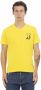 Trussardi Helder Geel V-hals T-shirt met Borstprint Yellow Heren - Thumbnail 1