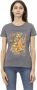 Trussardi Grijze Katoenen T-shirt met Korte Mouwen en Voorkant Print Gray Dames - Thumbnail 1