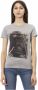 Trussardi Grijze Katoenen T-shirt met Korte Mouwen en Voorkant Print Gray Dames - Thumbnail 1