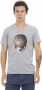 Trussardi Grijze V-hals T-shirt met voorkant print Gray Heren - Thumbnail 1