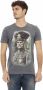 Trussardi Elegant grijs rond hals T-shirt met frontprint Gray Heren - Thumbnail 1