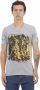 Trussardi Action T-shirt met V-hals Print Gray Heren - Thumbnail 1