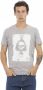 Trussardi Elegant V-hals T-shirt met Frontprint Gray Heren - Thumbnail 1