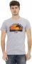 Trussardi Action Grijs Katoenen T-Shirt met Voorkant Print Gray Heren - Thumbnail 1