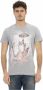 Trussardi Stijlvol grijs T-shirt met frontprint Gray Heren - Thumbnail 1