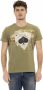 Trussardi Groen Katoenen T-Shirt met Voorkant Print Green Heren - Thumbnail 3