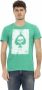 Trussardi Smaragd Casual Elegance Korte Mouw T-shirt Green Heren - Thumbnail 1