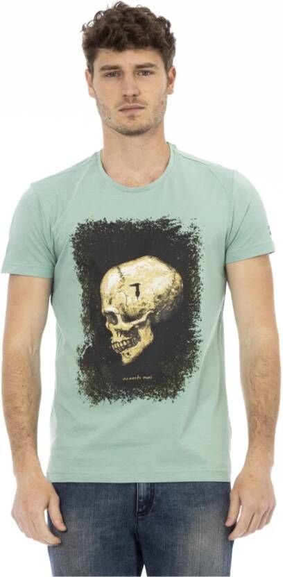 Trussardi Groen Grafisch T-shirt Casual Stijl Green Heren