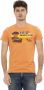 Trussardi Oranje Katoenmix T-shirt met Stijlvolle Frontprint Orange - Thumbnail 1