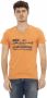 Trussardi Oranje V-hals T-shirt met Frontprint Orange Heren - Thumbnail 1