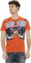 Trussardi Oranje Katoenen T-Shirt met Voorprint voor Mannen Orange Heren - Thumbnail 1
