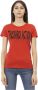 Trussardi Rode Katoenen Korte Mouw T-shirt met Voorkant Print Red Dames - Thumbnail 1