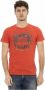 Trussardi Slanke Rode Ronde Hals Tee met Voorprint Red Heren - Thumbnail 3