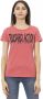 Trussardi Roze Katoenen T-shirt met Korte Mouwen en Voorkant Print Pink Dames - Thumbnail 1