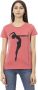 Trussardi Roze Katoenen T-shirt met Korte Mouwen en Voorkant Print Pink Dames - Thumbnail 3