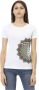 Trussardi Witte Katoenen T-shirt met Korte Mouwen en Voorkant Print White Dames - Thumbnail 1