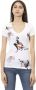 Trussardi Witte Katoenen V-Hals T-Shirt met Voorkant Print White Dames - Thumbnail 1