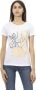 Trussardi Elegant Wit Bedrukt Ronde Hals T-Shirt White Dames - Thumbnail 1