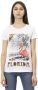 Trussardi Wit Katoenen T-Shirt met Korte Mouwen en Voorkant Print White Dames - Thumbnail 1