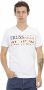 Trussardi Stijlvolle V-hals T-shirt met Front Print White Heren - Thumbnail 1
