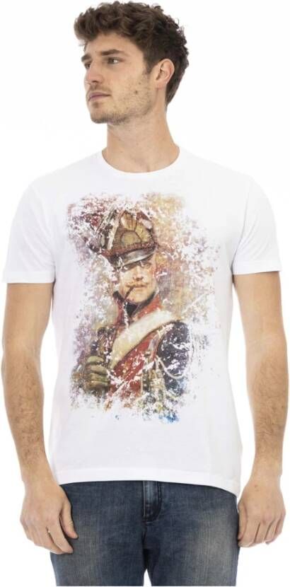 Trussardi Casual T-shirt met korte mouwen en ronde hals White Heren