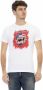 Trussardi Elegant wit kort T-shirt met frontprint White Heren - Thumbnail 1