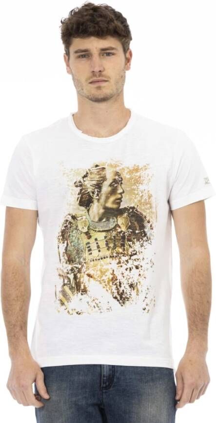 Trussardi Stijlvolle Katoenen T-Shirt met Voorkant Print White Heren
