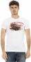Trussardi Eenvoudig Wit Bedrukt T-shirt met Hoog Comfort White Heren - Thumbnail 1