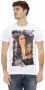 Trussardi Action T V-hals T-shirt Logo Print White Heren - Thumbnail 1