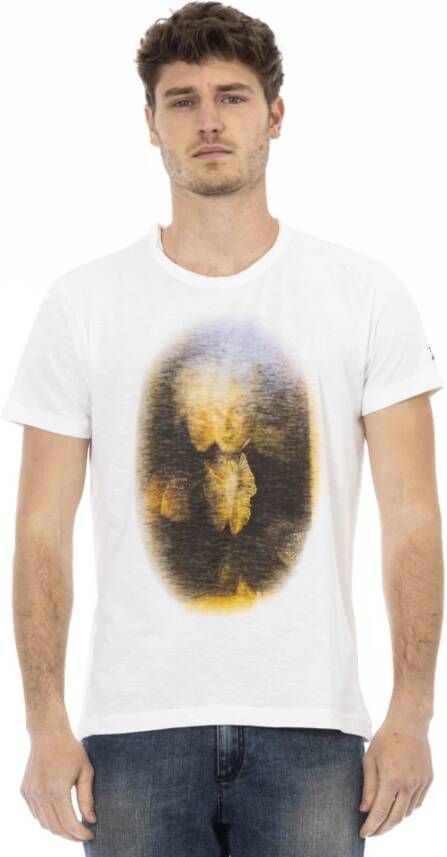 Trussardi Klassiek Wit Katoenen T-Shirt met Voorprint White Heren