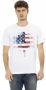 Trussardi Heren Ronde Hals T-Shirt met Front Print White Heren - Thumbnail 1