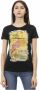 Trussardi Zwart rond hals T-shirt met voorprint Black Dames - Thumbnail 1