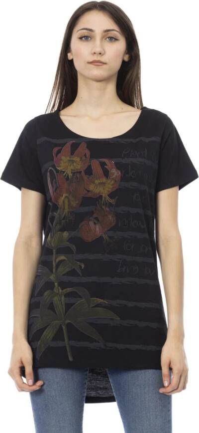 Trussardi Elegante Designer Tee met korte mouwen Black Dames