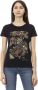 Trussardi Zwarte Katoenen T-shirt met Voorkant Print Black Dames - Thumbnail 1