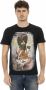 Trussardi Elegant Zwart Casual T-Shirt met Unieke Frontprint Black Heren - Thumbnail 1