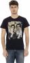 Trussardi Eenvoudig Zwart T-shirt met Exclusieve Frontprint Black Heren - Thumbnail 1