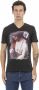 Trussardi Moderne V-hals T-shirt met voorkant print Black Heren - Thumbnail 1