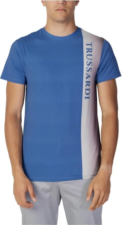 Trussardi Blauw T-shirt met korte mouwen voor heren Blue Heren