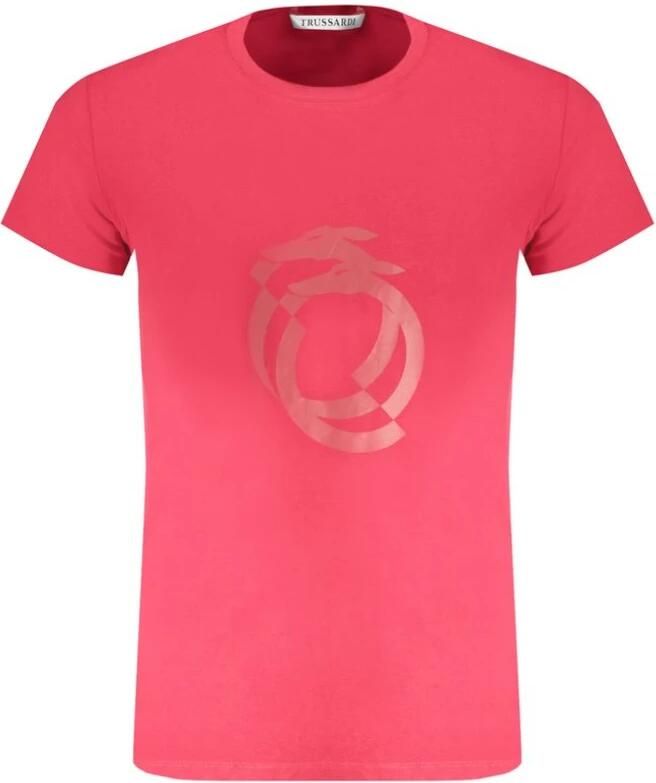 Trussardi Rode Heren T-shirt met Korte Mouwen Red Heren