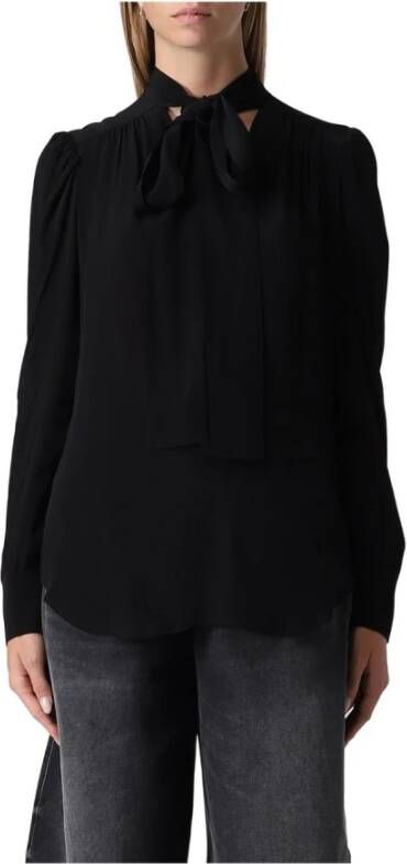 Twinset Blouse met strik Black Dames