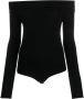 Twinset Zwarte naadloze gebreide bodysuit met lange mouwen Black Dames - Thumbnail 1