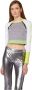 Twinset Kleurrijke Korte Mouw Crop Top Multicolor Dames - Thumbnail 1