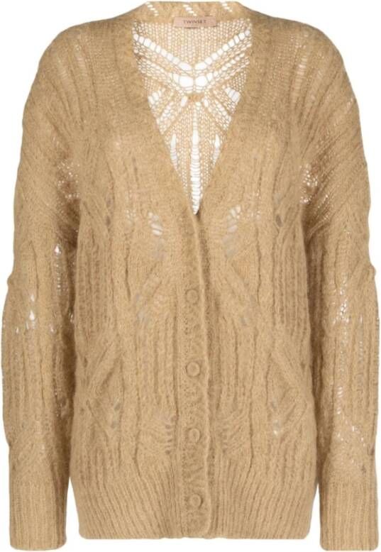 Twinset Gebreide cardigan Brown Dames