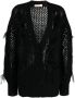 Twinset Lang Gebreid Vest Black Dames - Thumbnail 1