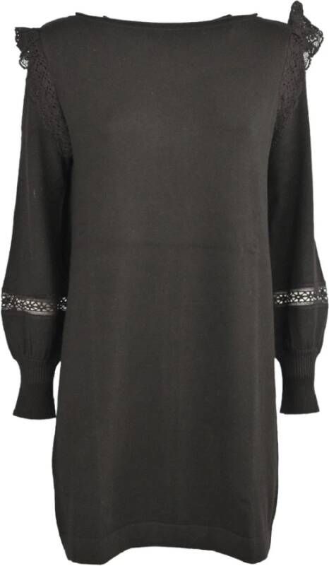 Twinset Casual jurk met viscosemix Zwart Dames